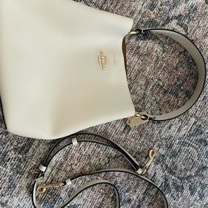 Coach cream top handle bag